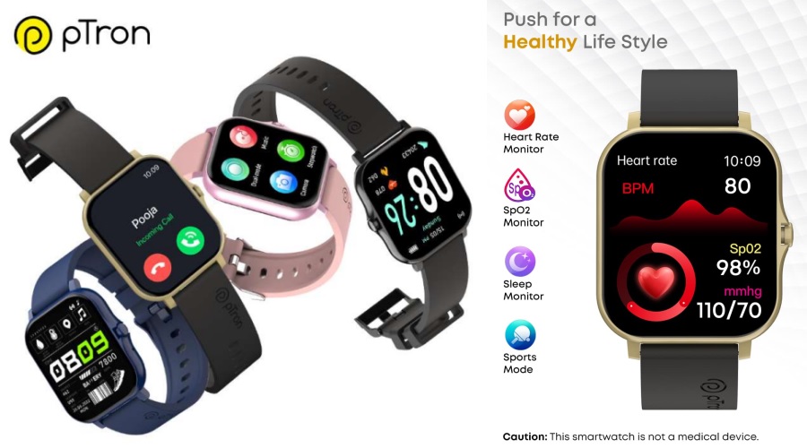 pTron unveils Smartwatch with BT Calling just at INR 1499/-